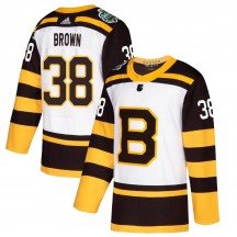 Youth Adidas Boston Bruins Patrick Brown White 2019 Winter Classic Jersey - Authentic