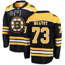 Youth Fanatics Branded Boston Bruins Charlie McAvoy Black Home 2019 Stanley Cup Final Bound Jersey - Breakaway