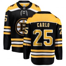 Youth Fanatics Branded Boston Bruins Brandon Carlo Black Home Jersey - Breakaway