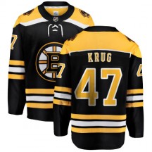 Youth Fanatics Branded Boston Bruins Torey Krug Black Home Jersey - Breakaway