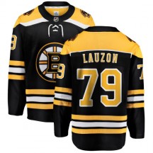 Youth Fanatics Branded Boston Bruins Jeremy Lauzon Black Home Jersey - Breakaway