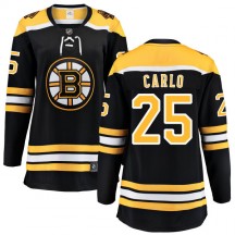 Women's Fanatics Branded Boston Bruins Brandon Carlo Black Home Jersey - Breakaway