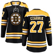 Women's Fanatics Branded Boston Bruins Austin Czarnik Black Home Jersey - Breakaway
