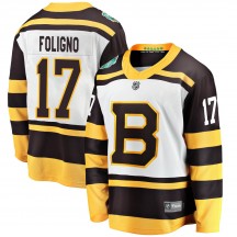 Youth Fanatics Branded Boston Bruins Nick Foligno White 2019 Winter Classic Jersey - Breakaway