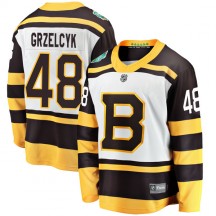 Youth Fanatics Branded Boston Bruins Matt Grzelcyk White 2019 Winter Classic Jersey - Breakaway