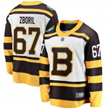 Youth Fanatics Branded Boston Bruins Jakub Zboril White ized 2019 Winter Classic Jersey - Breakaway