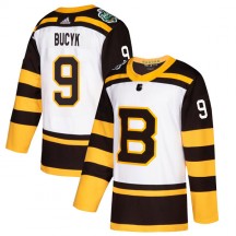 Men's Adidas Boston Bruins Johnny Bucyk White 2019 Winter Classic Jersey - Authentic