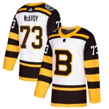 Men's Adidas Boston Bruins Charlie McAvoy White 2019 Winter Classic Jersey - Authentic