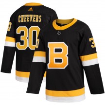 Youth Adidas Boston Bruins Gerry Cheevers Black Alternate Jersey - Authentic