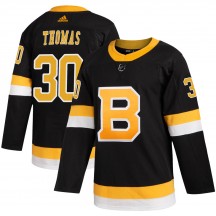 Youth Adidas Boston Bruins Tim Thomas Black Alternate Jersey - Authentic