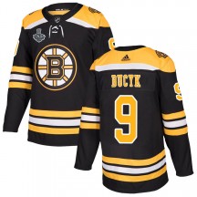 Men's Adidas Boston Bruins Johnny Bucyk Black Home 2019 Stanley Cup Final Bound Jersey - Authentic