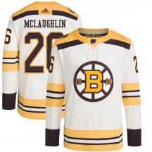 Youth Adidas Boston Bruins Marc McLaughlin Cream 100th Anniversary Primegreen Jersey - Authentic