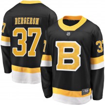 Men's Fanatics Branded Boston Bruins Patrice Bergeron Black Breakaway Alternate Jersey - Premier