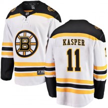 Youth Fanatics Branded Boston Bruins Steve Kasper White Away Jersey - Breakaway