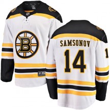 Youth Fanatics Branded Boston Bruins Sergei Samsonov White Away Jersey - Breakaway