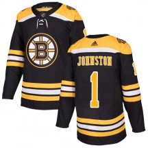 Youth Adidas Boston Bruins Eddie Johnston Black Home Jersey - Authentic