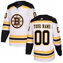 Youth Adidas Boston Bruins Custom White Custom Away Jersey - Authentic