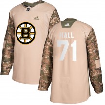 Men's Adidas Boston Bruins Taylor Hall Camo Veterans Day Practice Jersey - Authentic