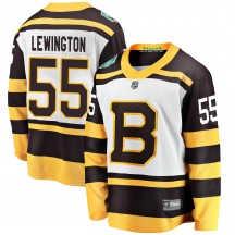 Men's Fanatics Branded Boston Bruins Tyler Lewington White 2019 Winter Classic Jersey - Breakaway