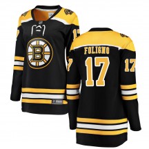 Women's Fanatics Branded Boston Bruins Nick Foligno Black Home Jersey - Breakaway