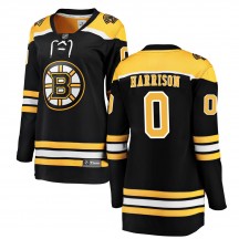 Women's Fanatics Branded Boston Bruins Brett Harrison Black Home Jersey - Breakaway