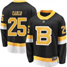 Youth Fanatics Branded Boston Bruins Brandon Carlo Black Breakaway Alternate Jersey - Premier