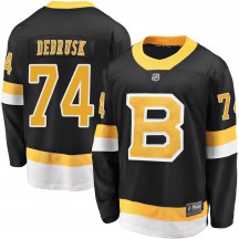 Youth Fanatics Branded Boston Bruins Jake DeBrusk Black Breakaway Alternate Jersey - Premier