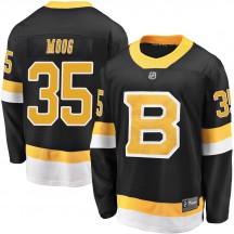 Youth Fanatics Branded Boston Bruins Andy Moog Black Breakaway Alternate Jersey - Premier