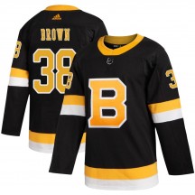 Men's Adidas Boston Bruins Patrick Brown Black Alternate Jersey - Authentic