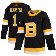 Men's Adidas Boston Bruins Eddie Johnston Black Alternate Jersey - Authentic