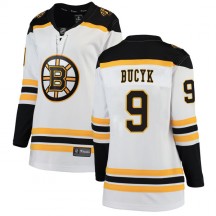 Women's Fanatics Branded Boston Bruins Johnny Bucyk White Away Jersey - Breakaway