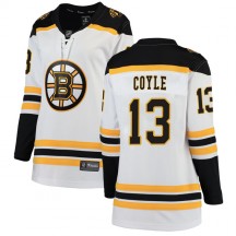Women's Fanatics Branded Boston Bruins Charlie Coyle White Away Jersey - Breakaway