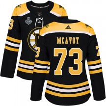 Women's Adidas Boston Bruins Charlie McAvoy Black Home 2019 Stanley Cup Final Bound Jersey - Authentic