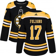 Women's Adidas Boston Bruins Nick Foligno Black Home Jersey - Authentic