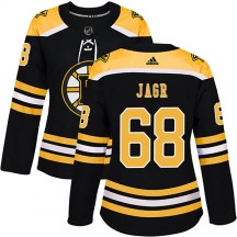 Women's Adidas Boston Bruins Jaromir Jagr Black Home Jersey - Authentic