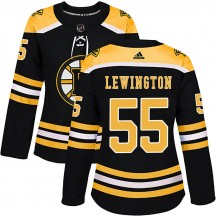 Women's Adidas Boston Bruins Tyler Lewington Black Home Jersey - Authentic