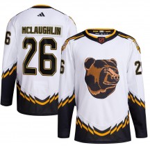 Men's Adidas Boston Bruins Marc McLaughlin White Reverse Retro 2.0 Jersey - Authentic