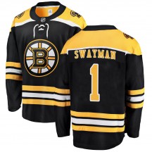 Youth Fanatics Branded Boston Bruins Jeremy Swayman Black Home Jersey - Breakaway