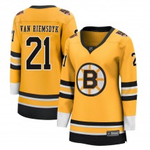 Women's Fanatics Branded Boston Bruins James van Riemsdyk Gold 2020/21 Special Edition Jersey - Breakaway