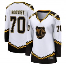 Women's Fanatics Branded Boston Bruins Jesper Boqvist White Special Edition 2.0 Jersey - Breakaway