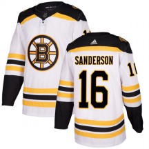 Men's Adidas Boston Bruins Derek Sanderson White Jersey - Authentic