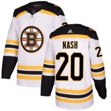Men's Adidas Boston Bruins Riley Nash White Jersey - Authentic