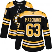 Women's Adidas Boston Bruins Brad Marchand Black Home Jersey - Authentic