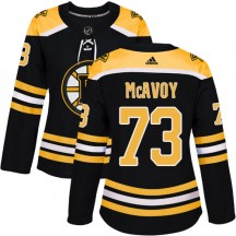 Women's Adidas Boston Bruins Charlie McAvoy Black Home Jersey - Premier