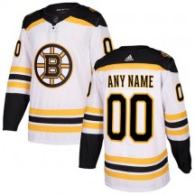 Women's Adidas Boston Bruins Custom White Away Jersey - Premier