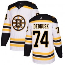 Women's Adidas Boston Bruins Jake DeBrusk White Away Jersey - Authentic