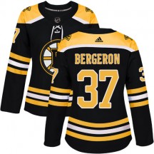 Women's Adidas Boston Bruins Patrice Bergeron Black Home Jersey - Premier