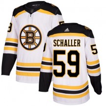 Youth Adidas Boston Bruins Tim Schaller White Away Jersey - Authentic