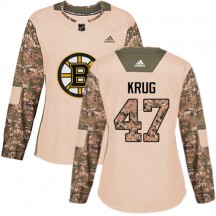 Women's Adidas Boston Bruins Torey Krug White Away Jersey - Premier