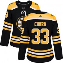 Women's Adidas Boston Bruins Zdeno Chara Black Home Jersey - Authentic
